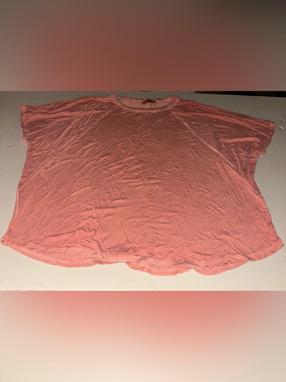 Zenana Coral Pink FP look Blouse Tshirt Soft